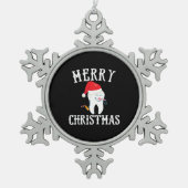 Ornement Flocon De Neige Merry Christmas Tooth Doctor dential (Devant)
