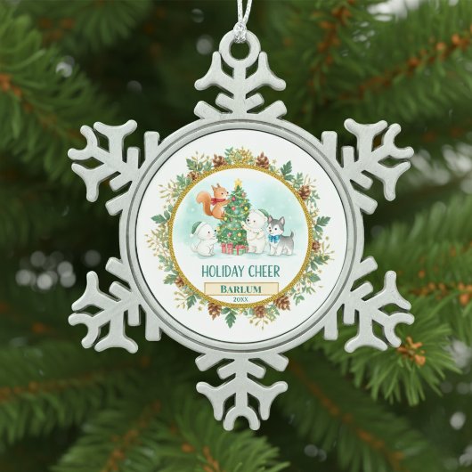 Ornement Flocon De Neige Merry Forest Custom