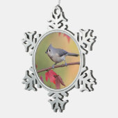 Ornement Flocon De Neige Mésanges tuftées (Vue impression)