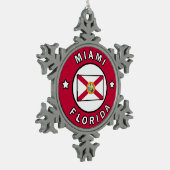 Ornement Flocon De Neige Miami Floride (Gauche)