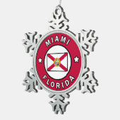 Ornement Flocon De Neige Miami Floride (Vue impression)