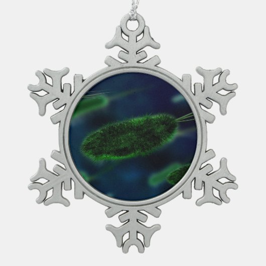 Ornement Flocon De Neige Microbes de bactéries (Devant)