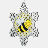 Ornement Flocon De Neige Mignon gaffez l'abeille avec le motif (Vue impression)