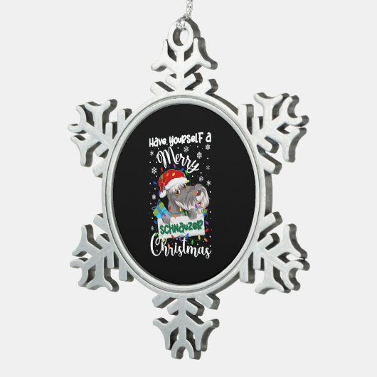 Ornement Flocon De Neige Miniature Schnauzer Noël Mini Schnauzer Noël (Vue impression)