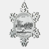 Ornement Flocon De Neige Minnesota State Quarter (Vue impression)