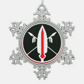 Ornement Flocon De Neige Missile de lance de Joyeux Noël (Devant)