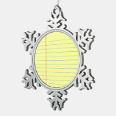 Ornement Flocon De Neige Modèle de bloc-notes juridique (Vue impression)