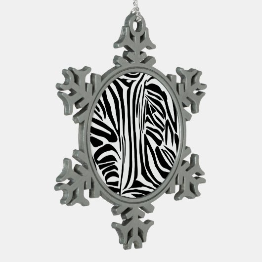 Ornement Flocon De Neige Modèle Zèbre (Gauche)