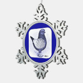 Ornement Flocon De Neige Modena Argent Pigeon (Vue impression)