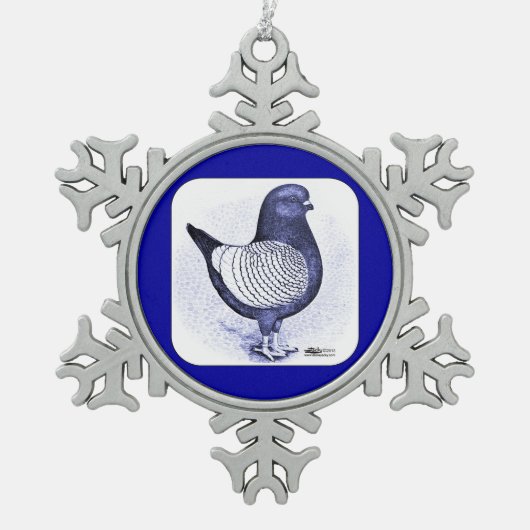 Ornement Flocon De Neige Modena Argent Pigeon (Devant)