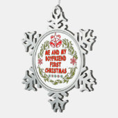 Ornement Flocon De Neige Mon ami et moi Noël (Vue impression)