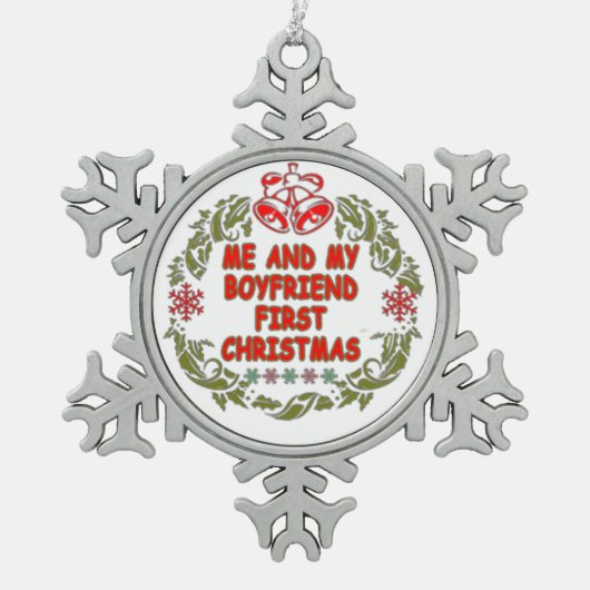 Ornement Flocon De Neige Mon ami et moi Noël (Devant)