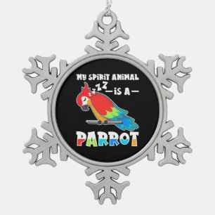 Ornement Flocon De Neige Mon Animal Spirit Est Un Perroquet