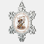 Ornement Flocon De Neige Mon Chien A Fleas Ukulele Tuning Chanson (Vue impression)