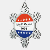 Ornement Flocon De Neige Mon numéro d'élection 2024 (Vue impression)