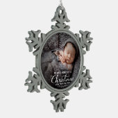 Ornement Flocon De Neige Mon premier joyeux petit bébé nouveau-né de Noël (Gauche)