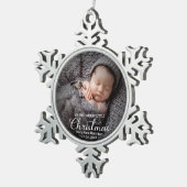 Ornement Flocon De Neige Mon premier joyeux petit bébé nouveau-né de Noël (Vue impression)
