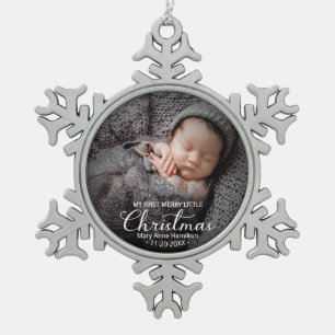 Ornement Flocon De Neige Mon Premier Noël Joyeux Petit Nouveau-Né