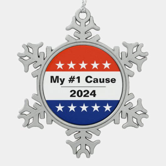 Ornement Flocon De Neige Mon problème électoral 2024 (Devant)