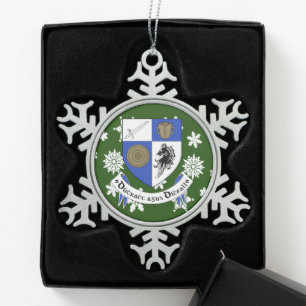 Ornement Flocon De Neige Monaghan Irlande Crest Irish