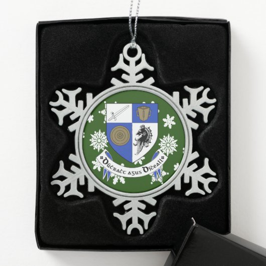 Ornement Flocon De Neige Monaghan Irlande Crest Irish (Boîte)