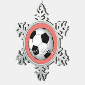 Ornement Flocon De Neige Monogramme budget sport de football incroyable (Vue impression)