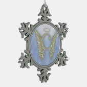 Ornement Flocon De Neige Monogramme d'ange de la lettre C (Gauche)