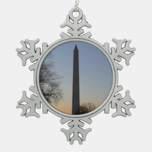 Ornement Flocon De Neige Monument Washington au coucher du soleil à DC