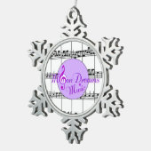 Ornement Flocon De Neige MoonDreams Music Pewater Snowflake Ornament (Vue impression)