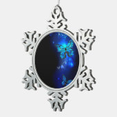 Ornement Flocon De Neige Morpho Butterfly in the Dark Background (Vue impression)