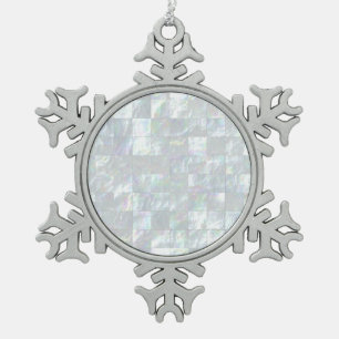 Ornement Flocon De Neige Mosaïque nacrée