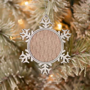 Ornement Flocon De Neige Motif Bubble Knit Stitch par Shirley Taylor