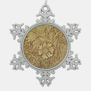 Ornement Flocon De Neige Motif de fleur antique Marigold de William Morris