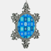 Ornement Flocon De Neige Motif des flocons bleus (Gauche)
