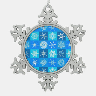 Ornement Flocon De Neige Motif des flocons bleus