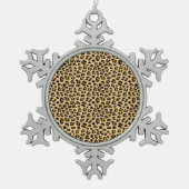 Ornement Flocon De Neige Motif Empreinte de léopard (Devant)