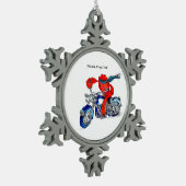Ornement Flocon De Neige Moto Whimsical Alaska King Crab Conçu (Gauche)