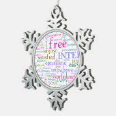 Ornement Flocon De Neige Mots stimulants (Vue impression)