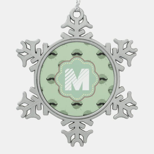 Ornement Flocon De Neige Moustaches à la menthe (Devant)