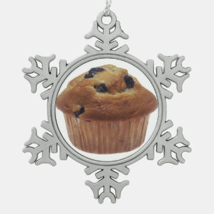 Ornement Flocon De Neige Muffin aux bleuets
