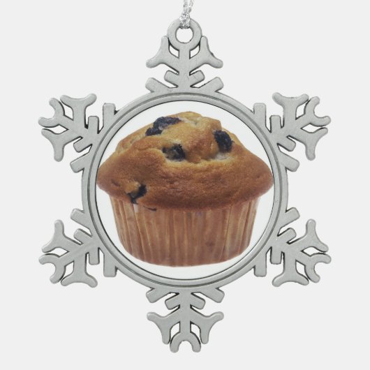 Ornement Flocon De Neige Muffin aux bleuets (Devant)