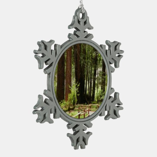 Ornement Flocon De Neige Muir Woods Chemin I Nature Photographie (Gauche)