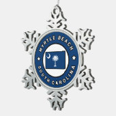 Ornement Flocon De Neige Myrtle Beach la Caroline du Sud (Vue impression)