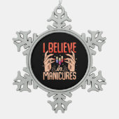 Ornement Flocon De Neige Nail Tech Croire En Manucures (Devant)