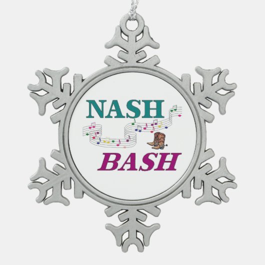 Ornement Flocon De Neige Nashville Nash Bash Music (Devant)