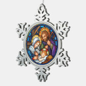 Ornement Flocon De Neige Nativité (Vue impression)