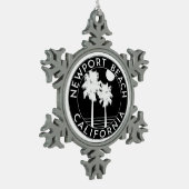 Ornement Flocon De Neige Newport Beach California Surfing Surf (Gauche)