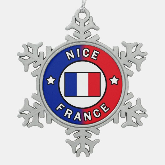 Ornement Flocon De Neige Nice France (Devant)