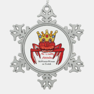 Ornement Flocon De Neige No Crabby Attitude, MeWarriorWoman sur Twitch