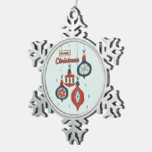 Ornement Flocon De Neige Noël atomique du milieu du siècle (Vue impression)